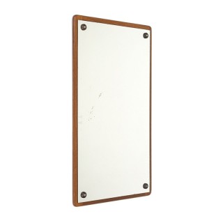 Rectangular model vintage mirror with teak frame