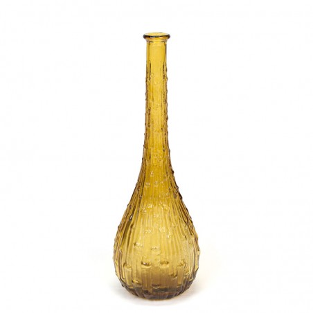 Italian vintage carafe or bottle in ocher color