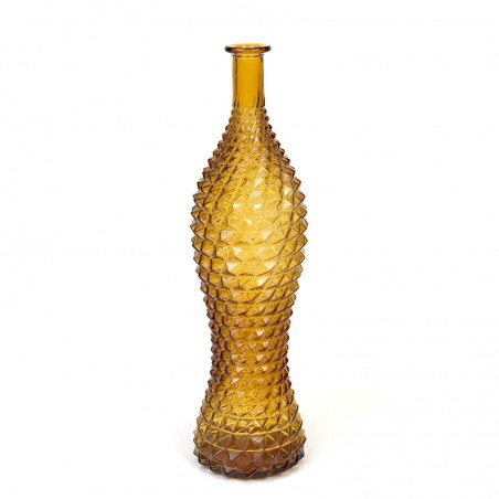 Vintage Italian ocher colored carafe or bottle