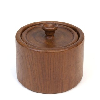 Danish vintage design ice bucket in teak