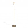 Danish vintage brass floor lamp with rosewood detail