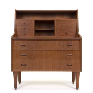 Teak Danish mid-century vintage secretaire