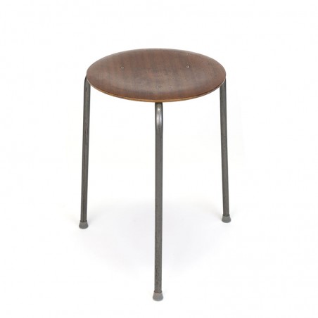 Vintage stool with design in the style of Arne Jacobsen