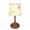 Danish vintage table lamp in teak with original shade