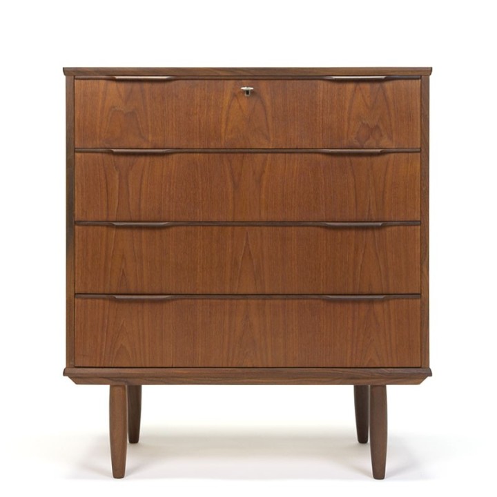 Large model vintage Danish teak chest of drawers