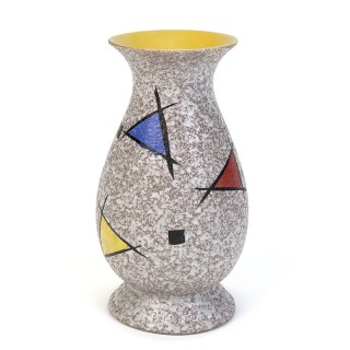 Vintage vase with primary colors