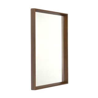 Vintage Danish mirror with wide model frame in teak