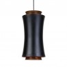 Deense vintage hanglamp in zwart metaal en koper