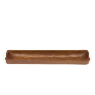 Rectangular model vintage teak bowl