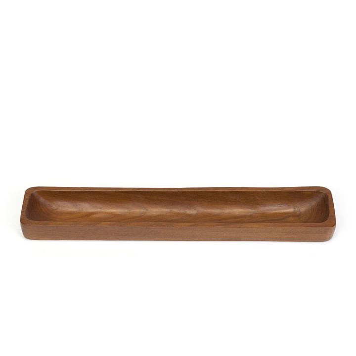 Rectangular model vintage teak bowl
