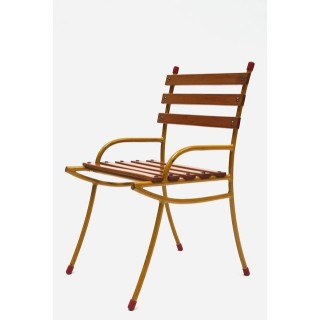 Yellow metal child's chair - Retro Studio