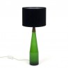 Danish vintage table lamp with green glass base