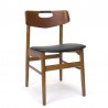 Danish vintage dining table chair with wrapped handle