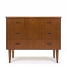 Low model vintage Danish teak chest of drawers