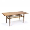 Danish design teak and cane vintage coffee or side table