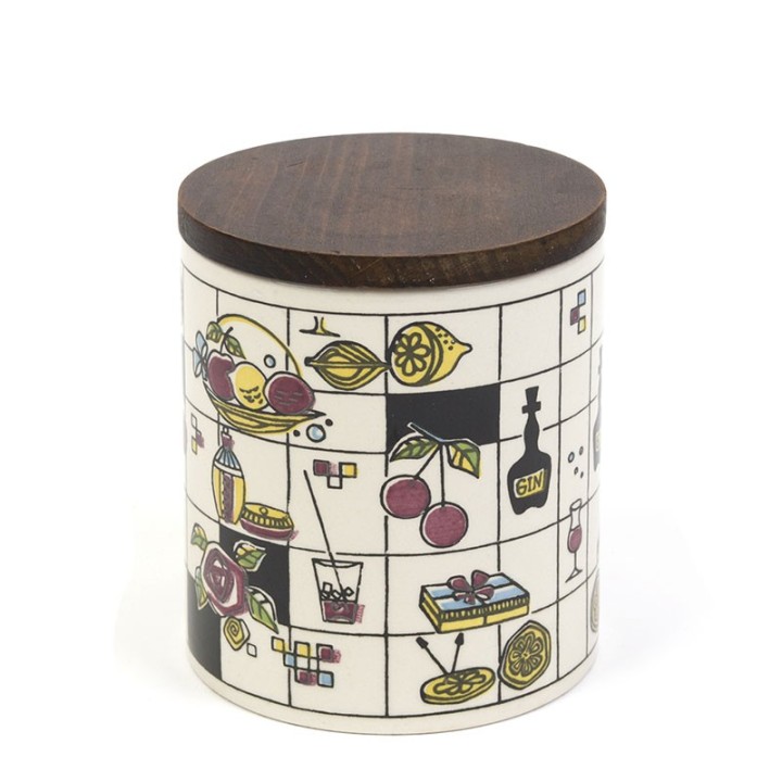 Earthenware vintage storage jar from Staffel Limburg Dom keramik