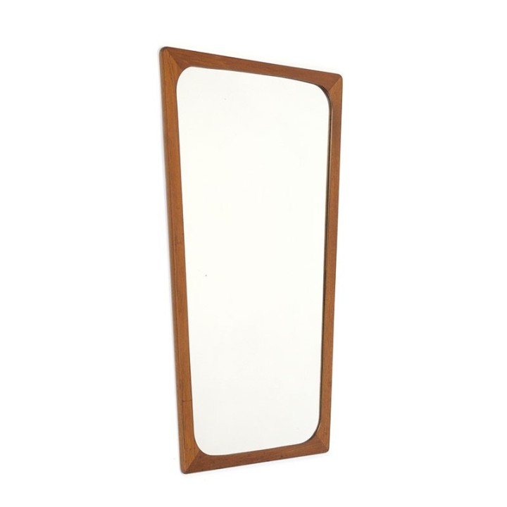 Danish tapered vintage mirror in teak