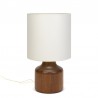 Groot model Deense massief teakhouten vintage tafellamp