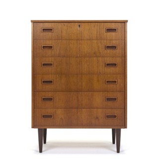 Chest of drawers in teak vintage Danish sixties