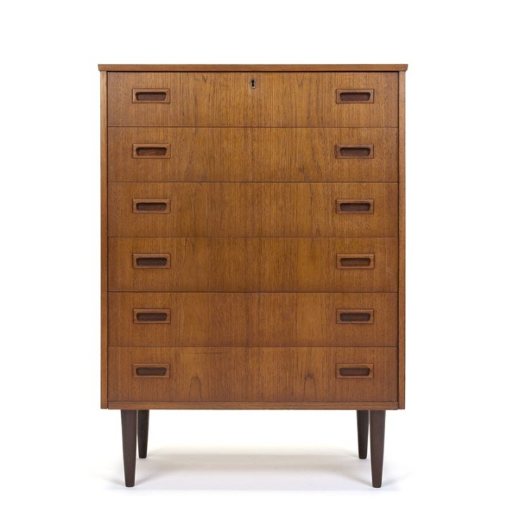 Chest of drawers in teak vintage Danish sixties