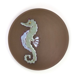 Miniature vintage wall bowl with Seahorse