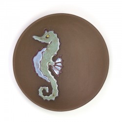Miniature vintage wall bowl with Seahorse