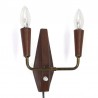 Teak vintage Danish wall lamp