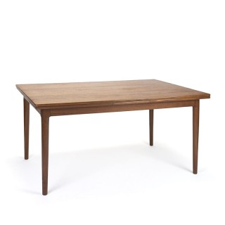 Rectangular extendable Danish vintage dining table
