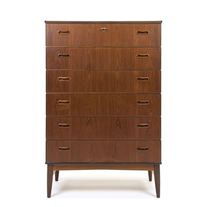 Mid-century Danish vintage chest of drawers in teak