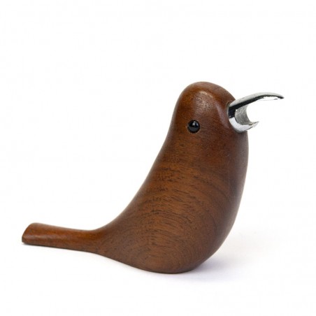 Danish teak vintage opener bird shaped