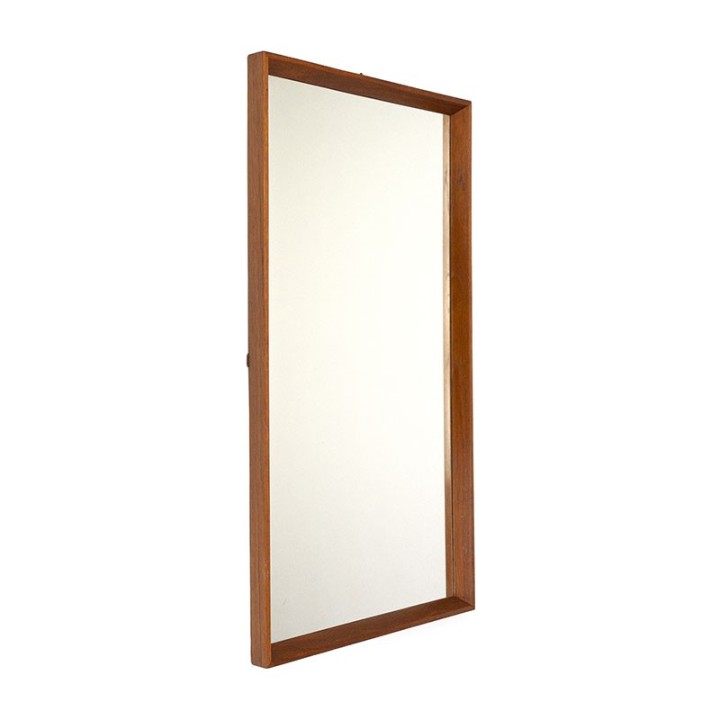 Vintage mirror in teak wooden frame from Denmark