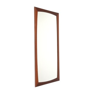 Teak Danish vintage mirror with organic detail