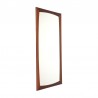Teak Danish vintage mirror with organic detail
