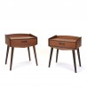 Set of teak Danish vintage bedside tables