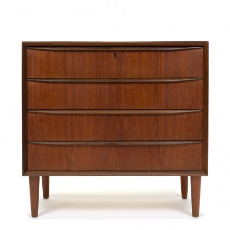 Teak vintage Danish dresser with 4 drawers