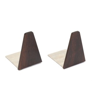 Vintage set of 2 rosewood bookends