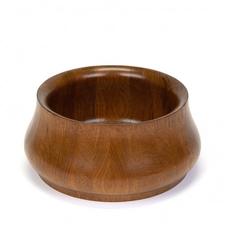 Luxury vintage teak round bowl