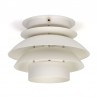 Danish vintage ceiling lamp with white discs