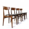 Vintage Danish set of 4 Schiønning and Elgaard chairs