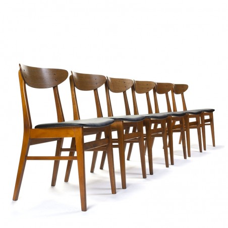 Danish Farstrup set of 6 vintage model 210 chairs