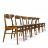 Deense Farstrup set van 6 vintage model 210 stoelen