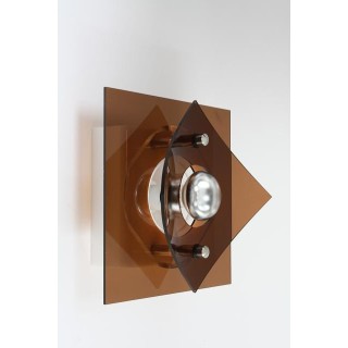 Plexiglazen wandlamp jaren 70 - Retro Studio