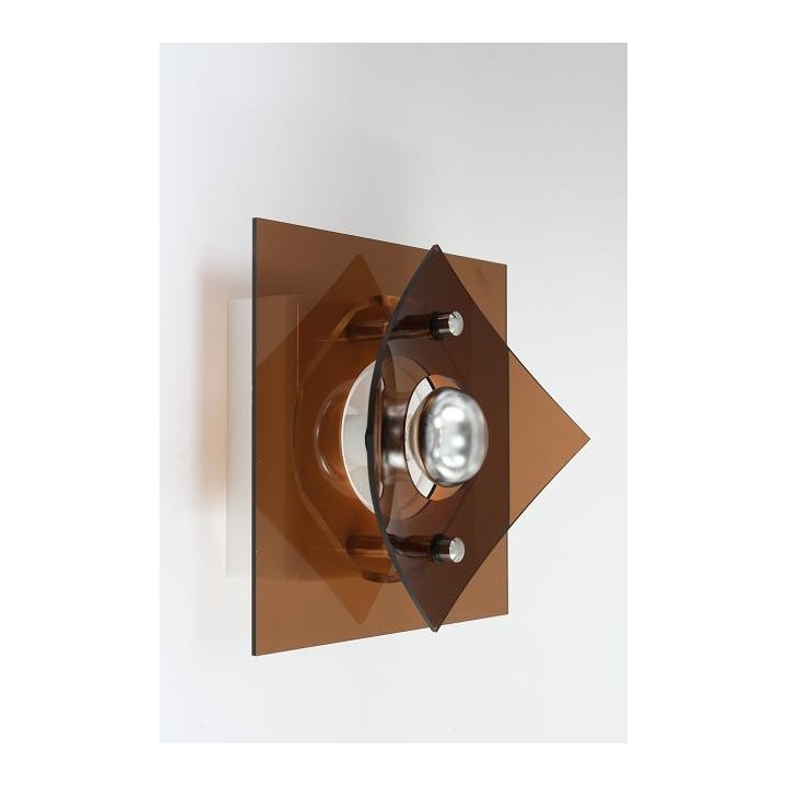 Plexiglazen wandlamp jaren 70 - Retro Studio