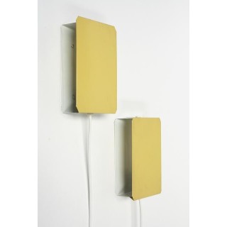 Set of 2 yellow wall lamps - Retro Studio