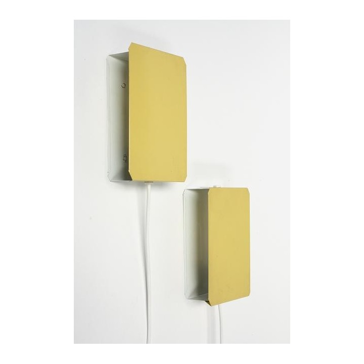 Set of 2 yellow wall lamps - Retro Studio