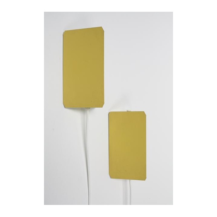 Set of 2 yellow wall lamps - Retro Studio