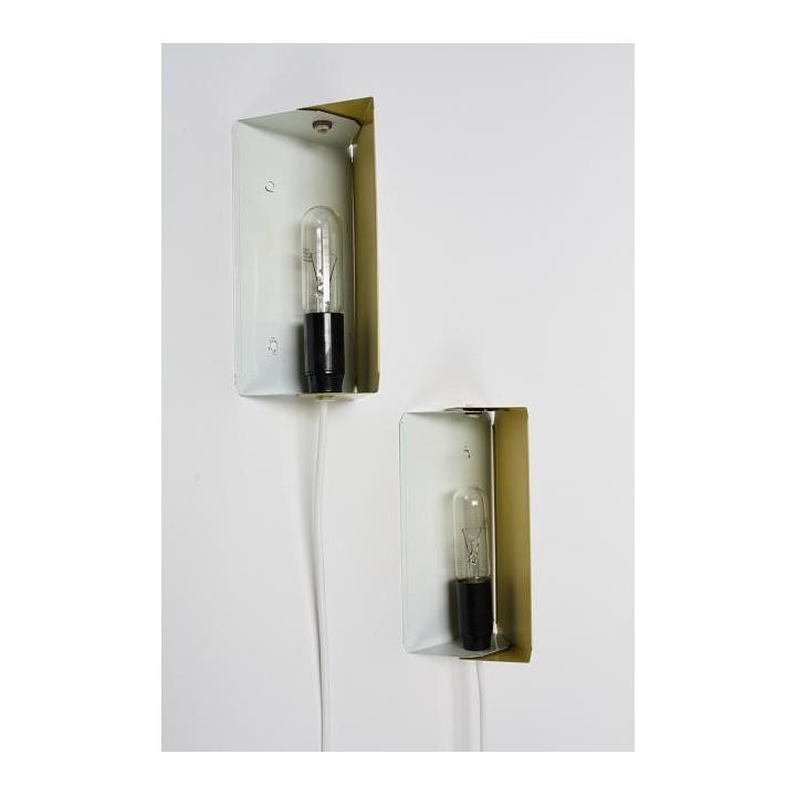 Set of 2 yellow wall lamps - Retro Studio