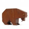 Cubist vintage polar bear made of teak