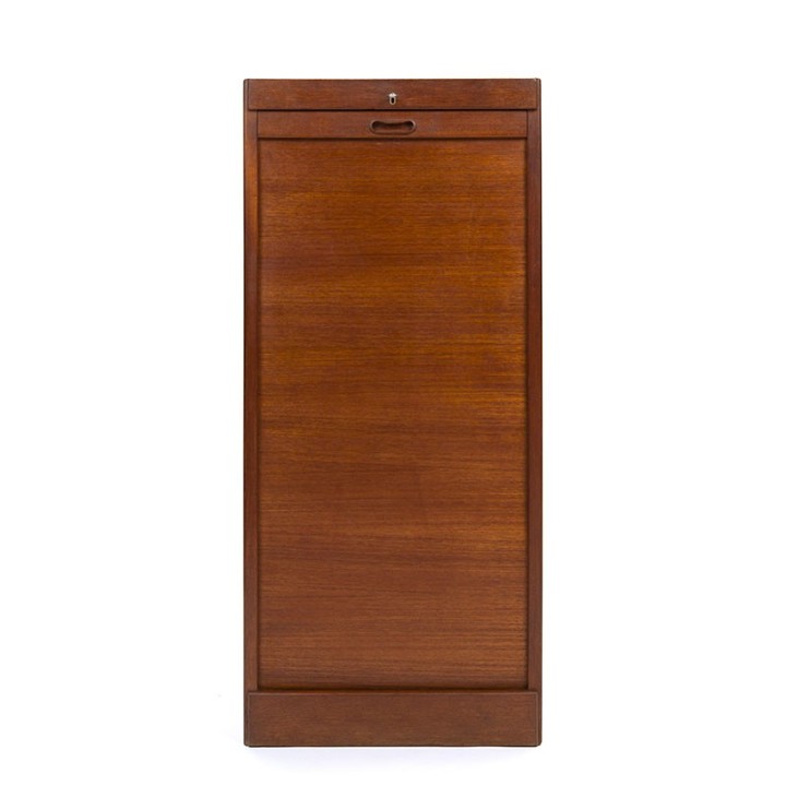 Teak vintage narrow model filing cabinet