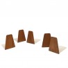 Set of 5 vintage Danish teak bookends